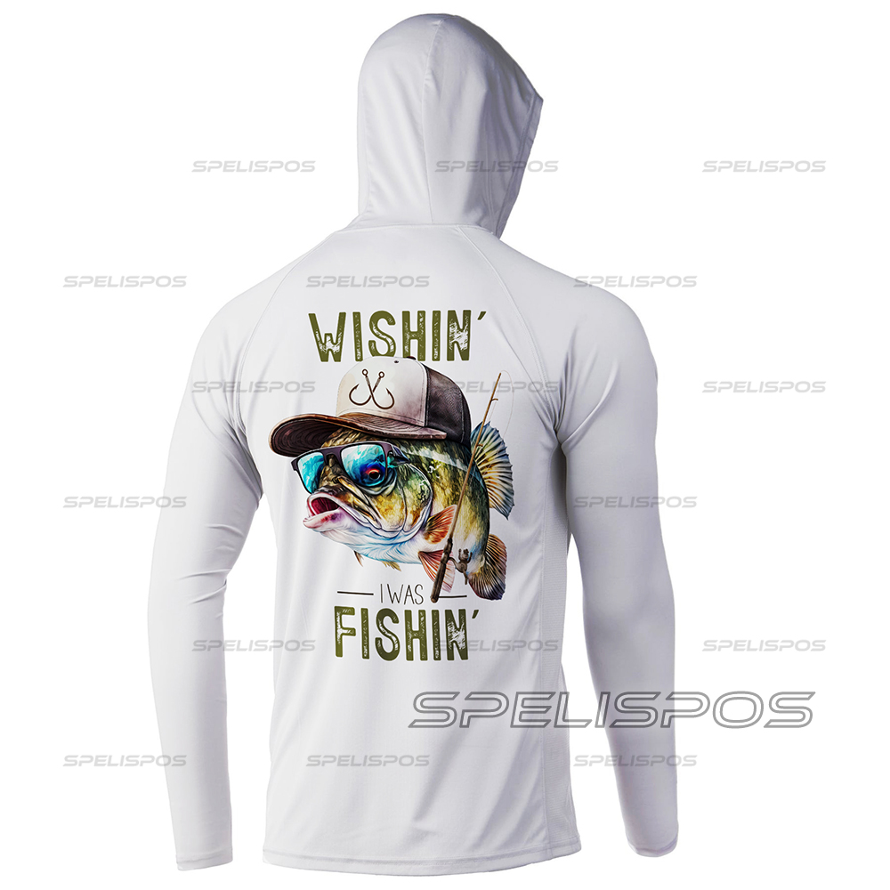 Fishing Hood White Long Sleeve - Running Gear Long Sleeve 评论和价格