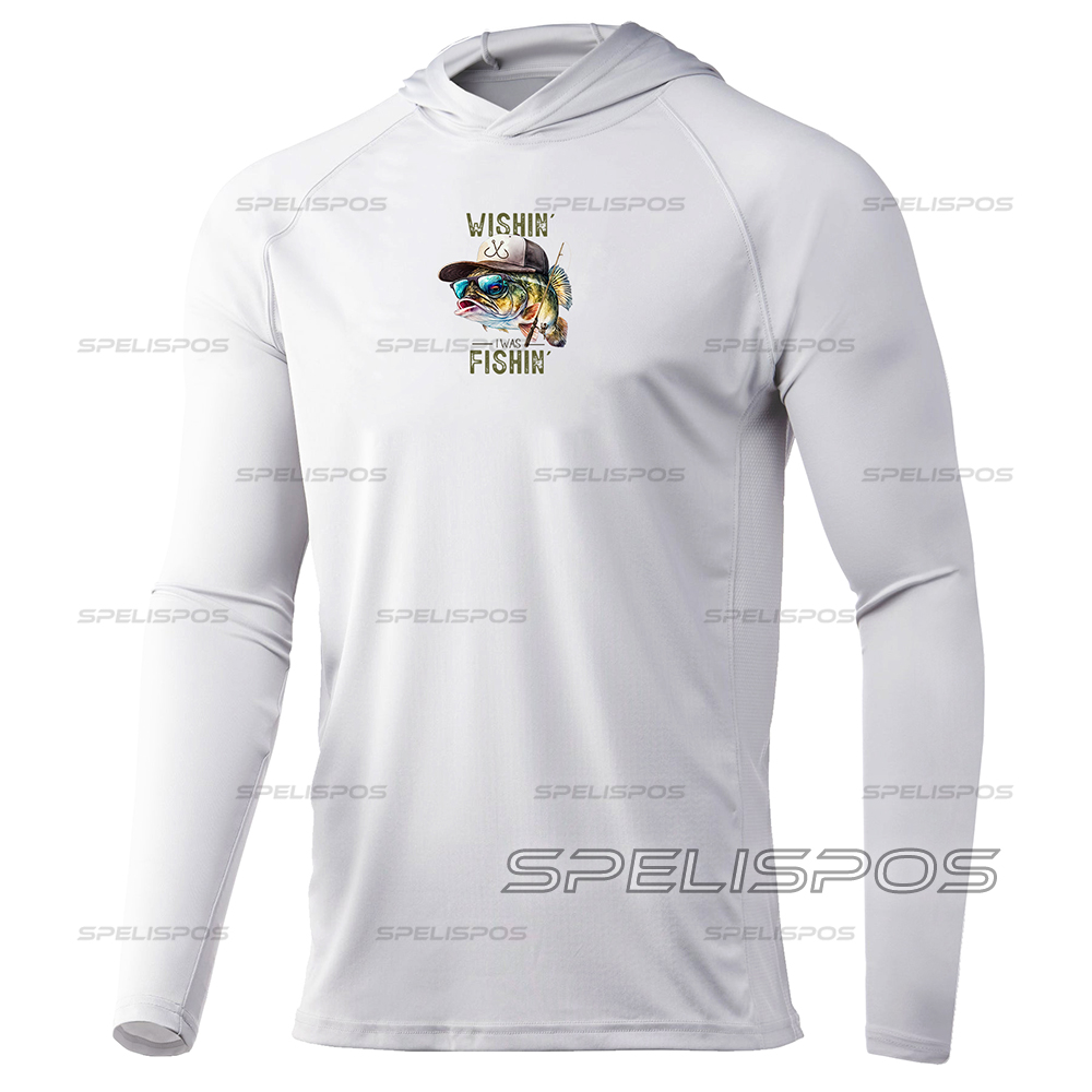 Fishing Hood White Long Sleeve - Running Gear Long Sleeve 评论和价格
