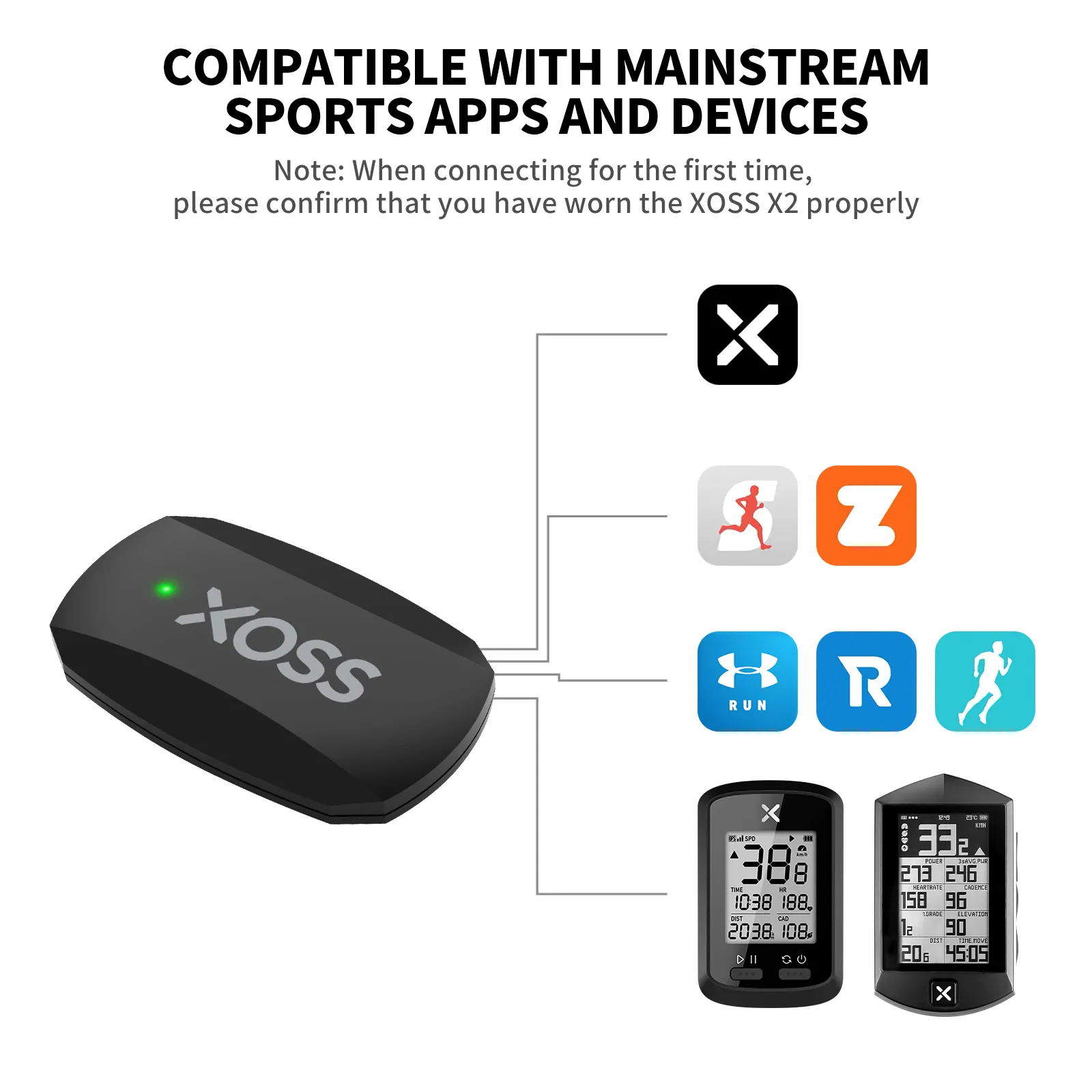 XOSS X2 Chest Strap Heart Rate - Heart Rate Strap Chest 评论和价格