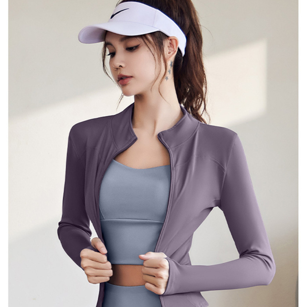 Quick Dry Athletic Yoga Jacket - Running Gear Long Sleeve 评论和价格