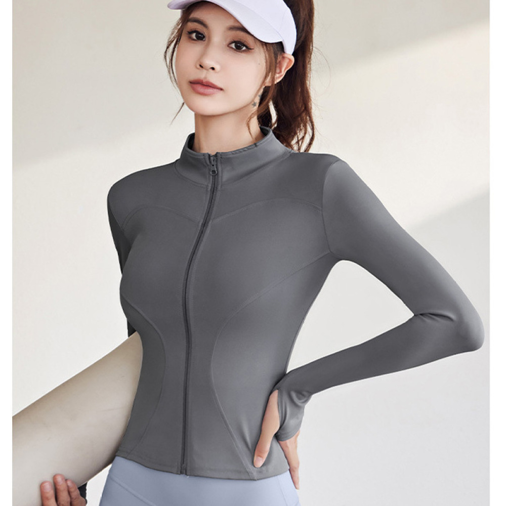 Quick Dry Athletic Yoga Jacket - Running Gear Long Sleeve 评论和价格